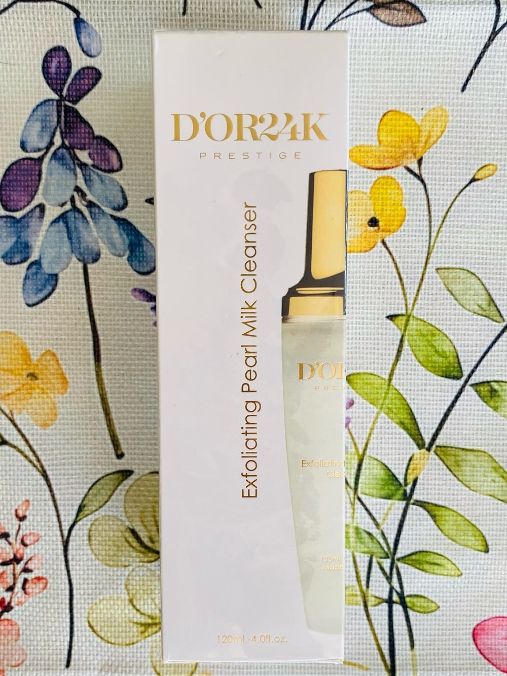 DOR24K Prestige Exfoliating Pearl Milk Cleanser White & Gold 4.0fl.oz.